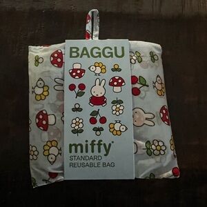 BAGGU Garden Miffy Reusable Bag with Floral Print